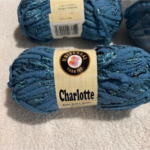Universal Yarn Inc Charlotte Blue and Glitter  Color 154/ Lot 630-.